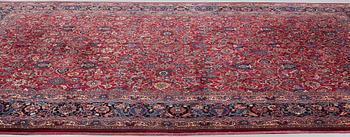 A CARPET, semi-antique Mashad so called Saber, ca 475 x 349 cm (including the flat weave).