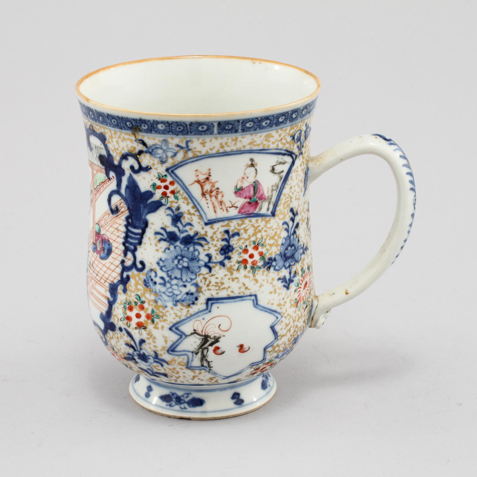 MUGG, porslin, Kina, Qianlong (1736-95).