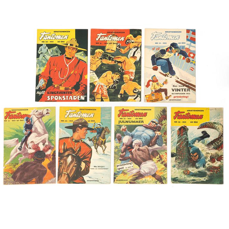 Comic books, 26 issues, "The Phantom", 1951.