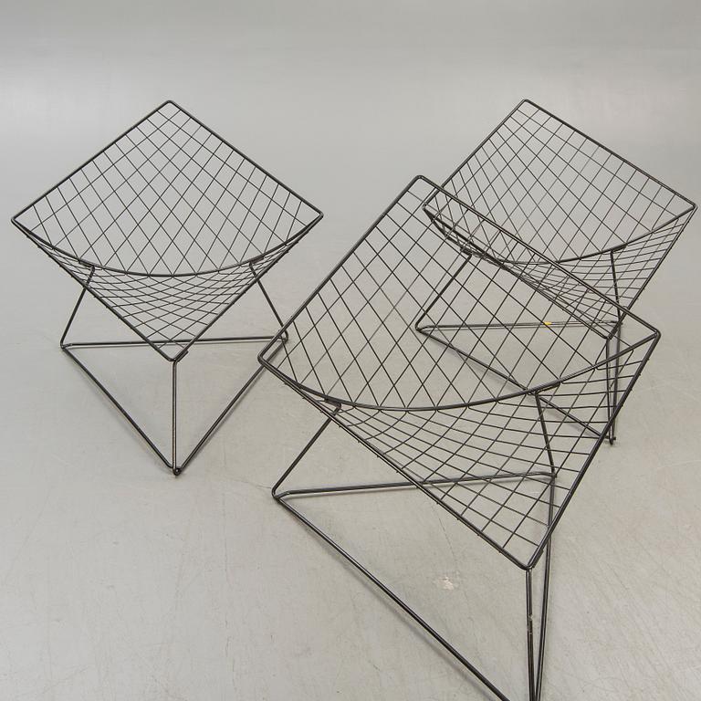 A set of three Niels Gammelgaard Oti easy chairs for IKEA 1970/80s.
