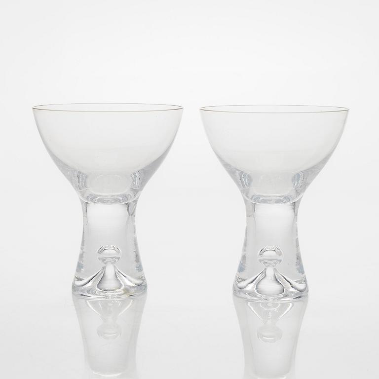 Tapio Wirkkala, champagneglas/ efterrättsskålar, 12 st  "Tapio" modell 2101. Iittala.