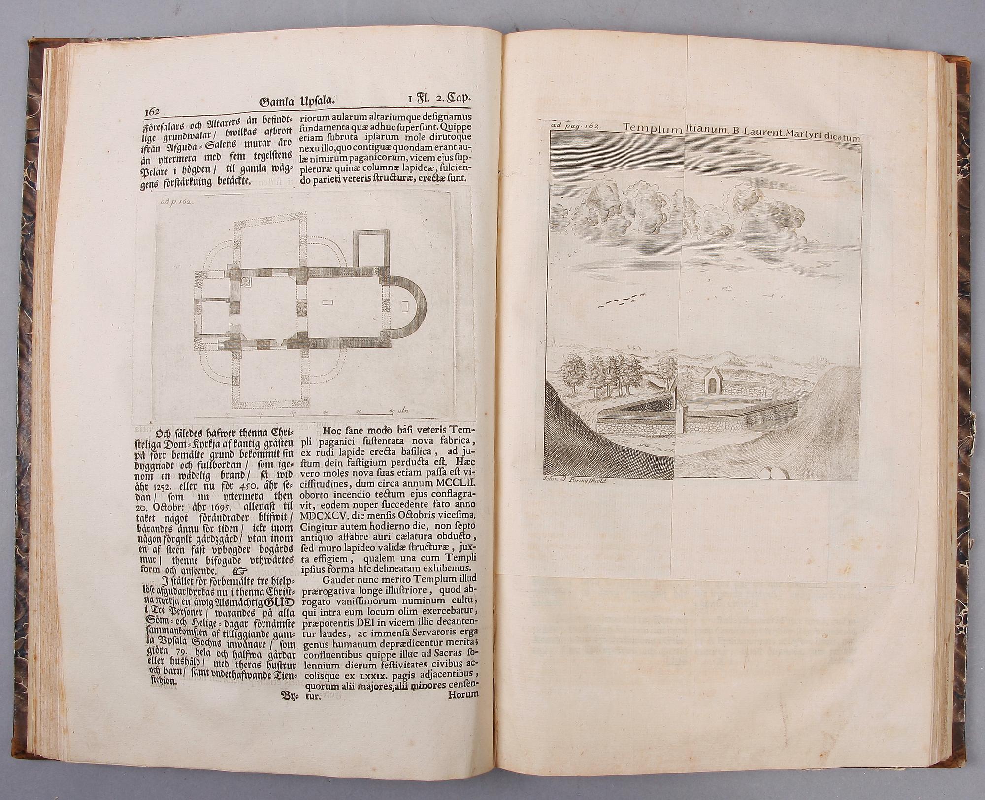 BOK, "Then första boken af Swea och Göta Minnings merken uthi Uplandz..." av Johan Peringskjöld, Stockholm 1710.