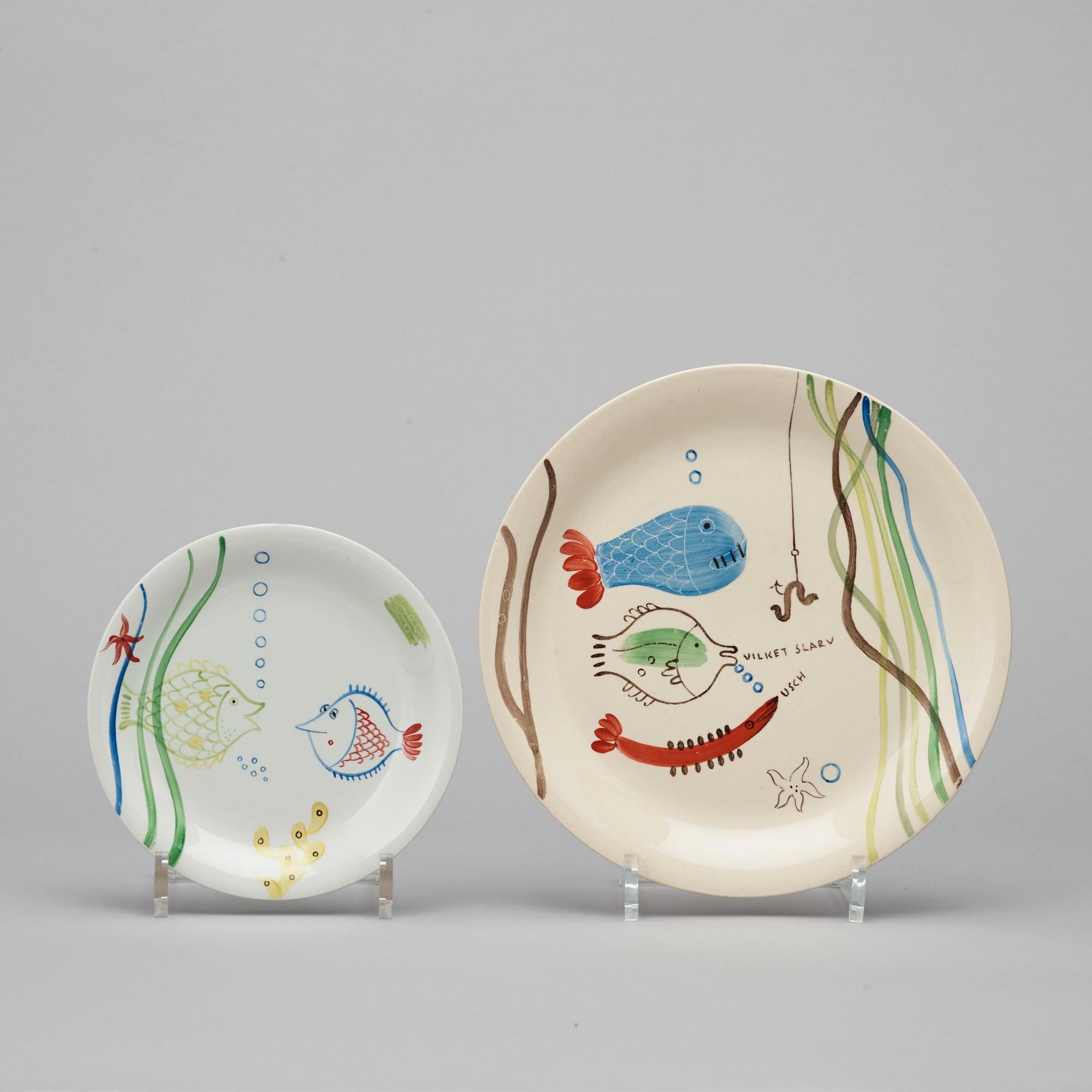 Stig Lindberg, servisdelar, 29 st "Löja", Gustavsberg 1948-62.