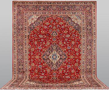 A Keshan carpet, 398 x 298 cm.