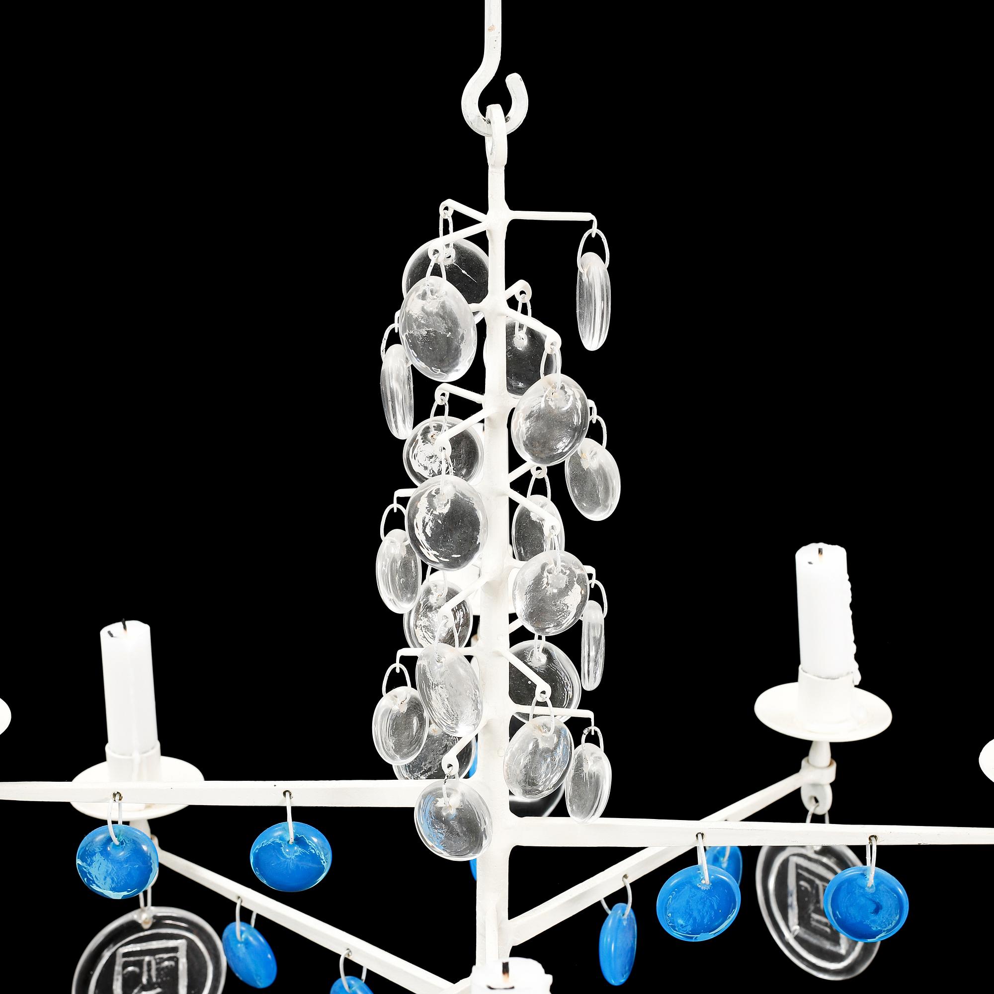 A iron chandelier by Erik Höglund, 1970's.