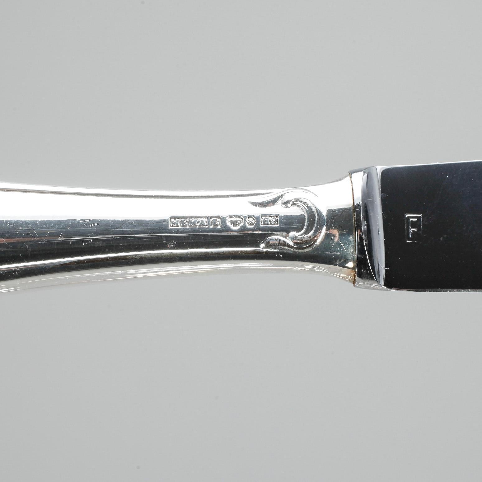 BESTICKSERVIS, 122 delar, silver, "Symfoni", Mema 1950-60-tal. Tot ca 4600 gram.