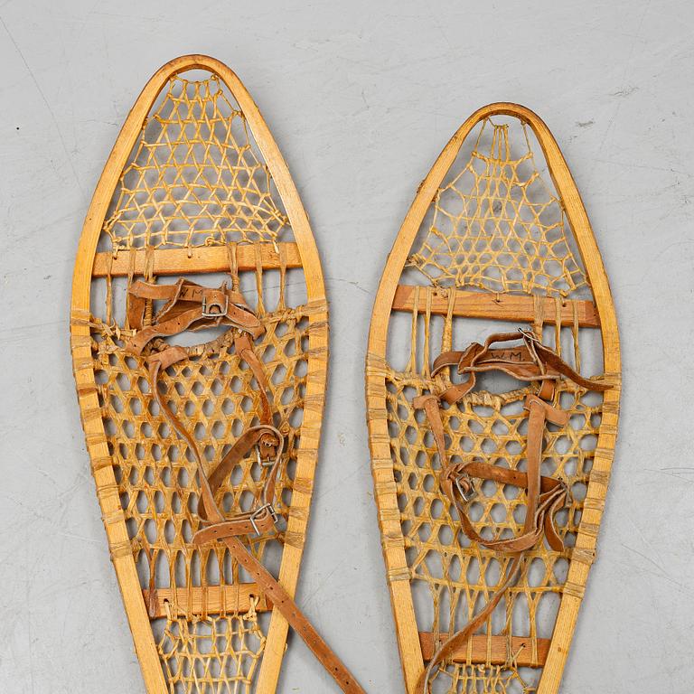 A pair of snow shoes, early 1900's.