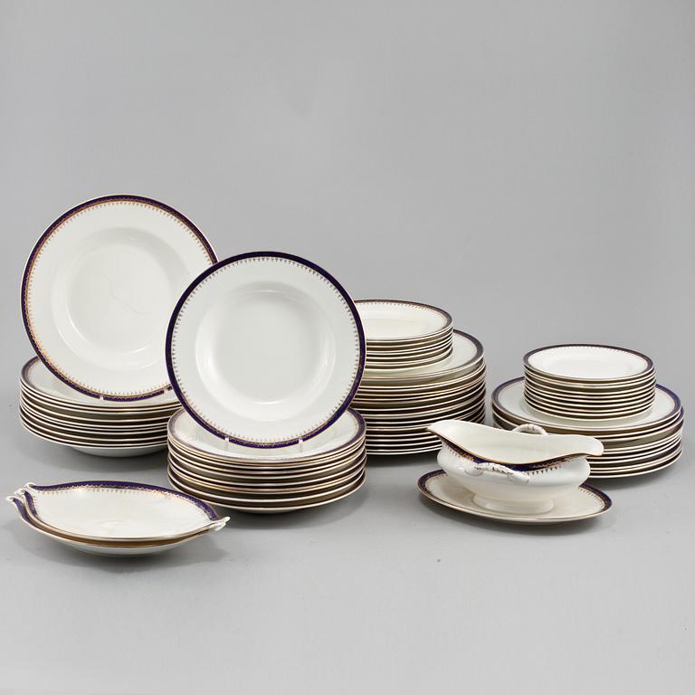 SERVISDELAR, 72 st, flintgods, Gustavsberg, omkring 1900.