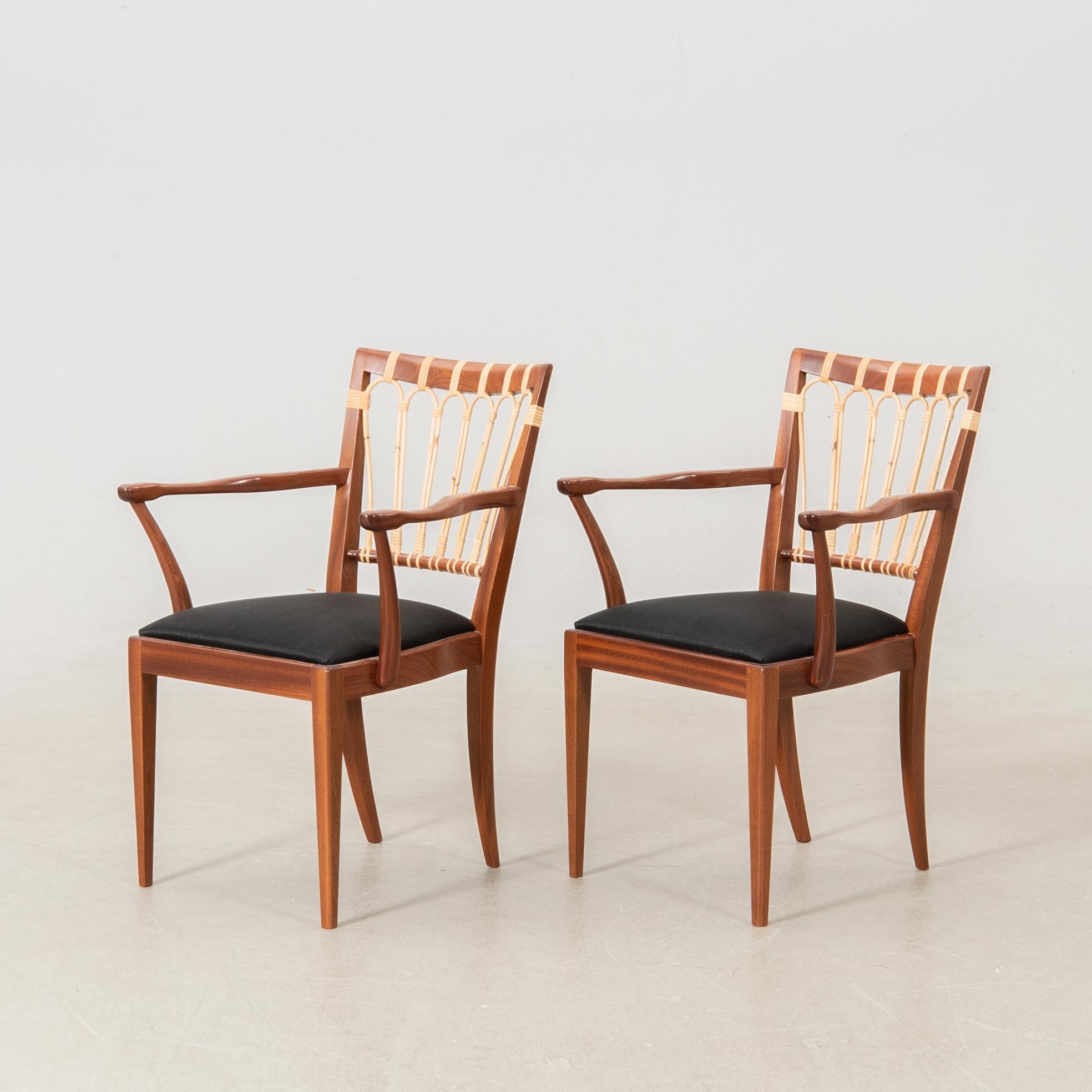 Josef Frank, armchairs a pair, model 1165, Svenskt Tenn.