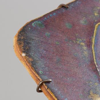 Toini Muona, a stoneware wall plaque, Finland, signed.