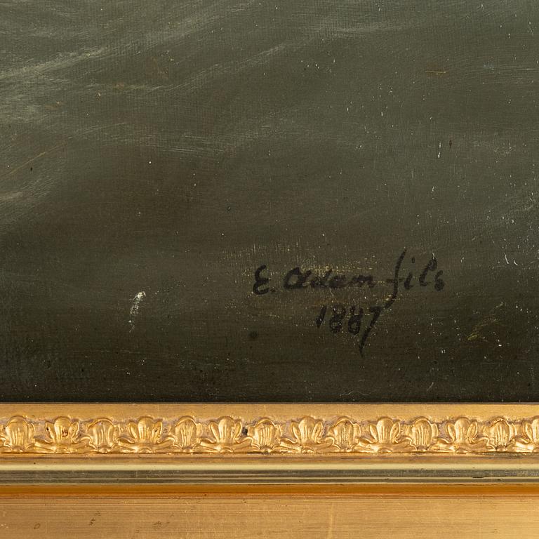 Victor Edouard Adam, olja på duk, signerad och daterad 1887,