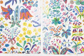 Josef Frank, a pair of curtains, 'Under Ekvatorn', Svenskt Tenn.