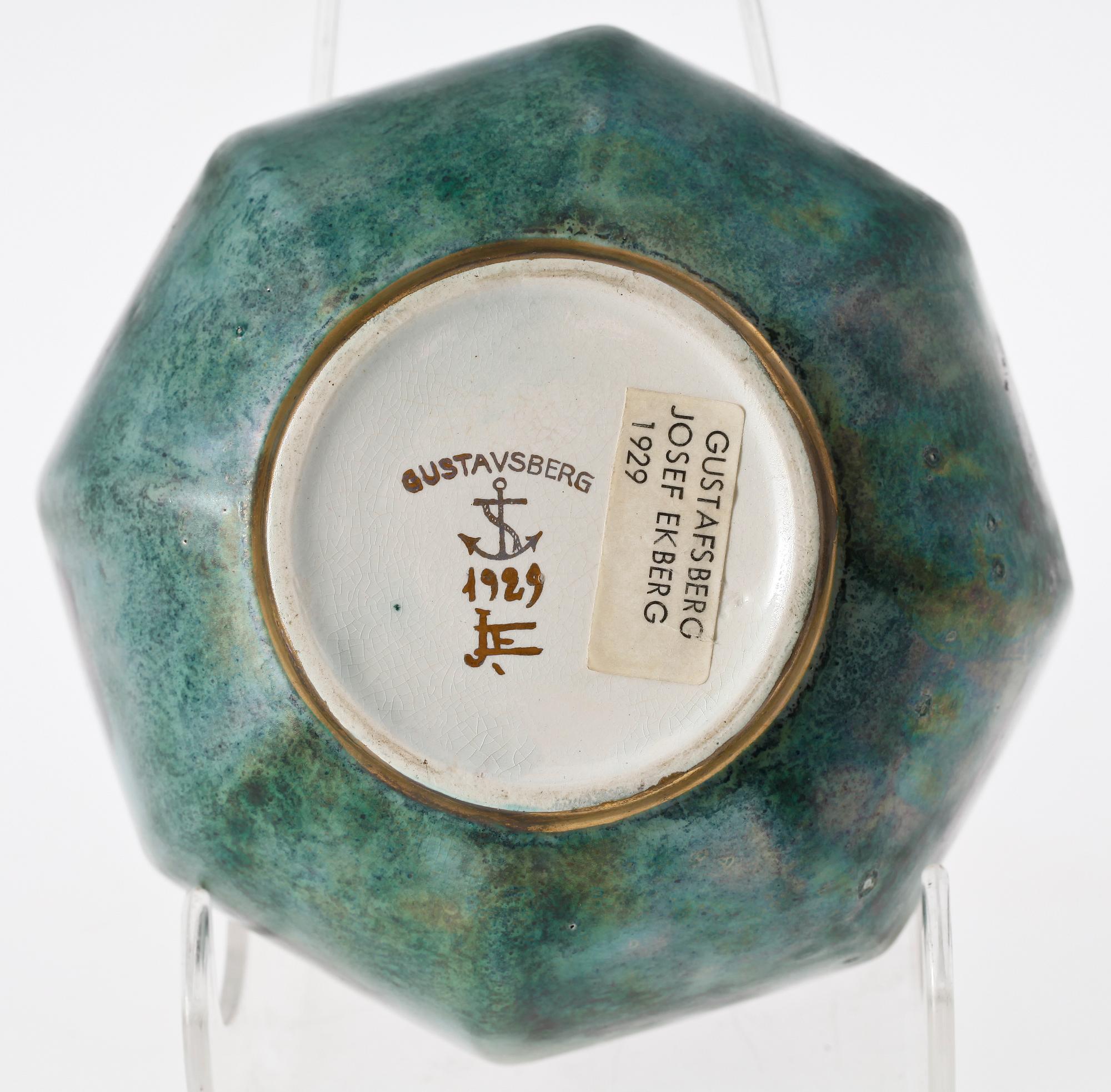 SKÅL, porslin, Josef Ekberg, Gustavsberg. Dat 1929.