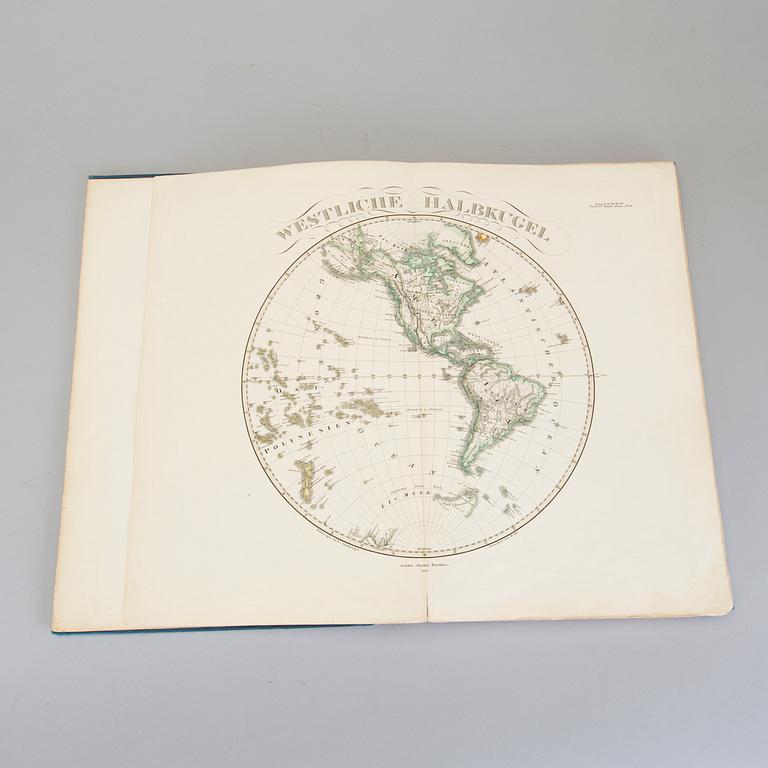 ATLAS, Stielers Handatlas (efter Adolf Stieler, 1775–1836). 95 kartor, tryckt 1860.