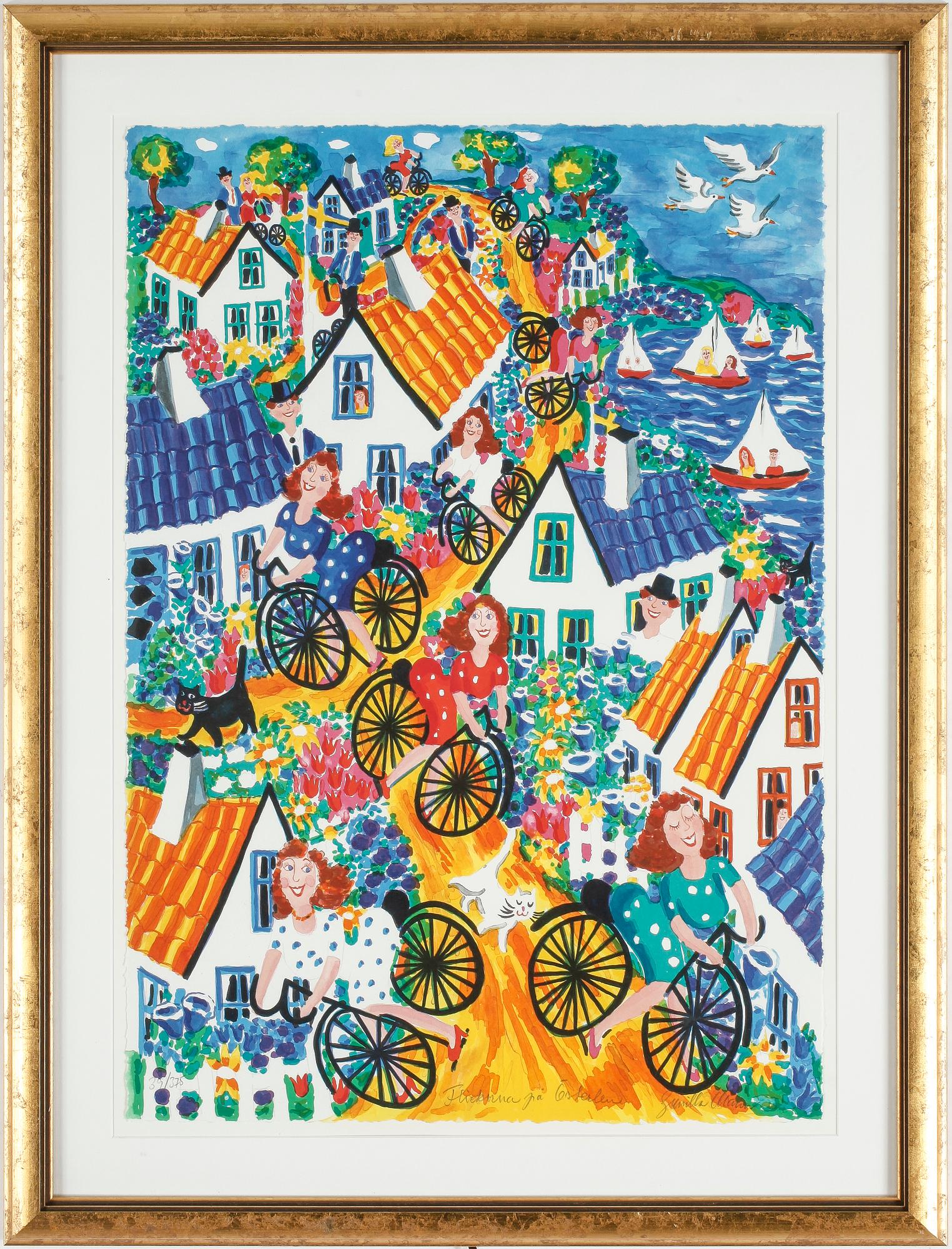 GUNILLA MANN, färglitografi, signerad och numrerad 39/375.