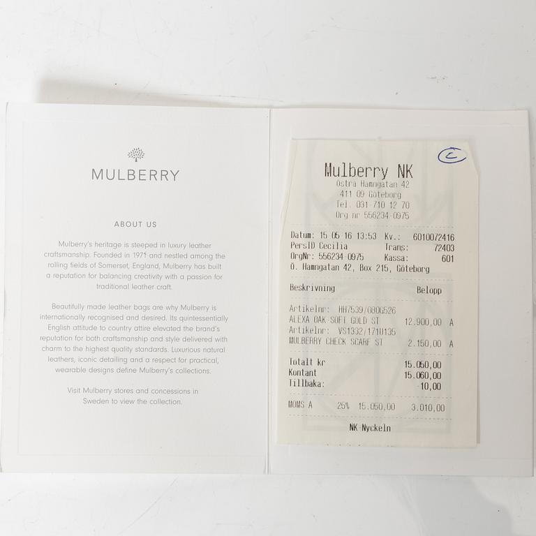 Mulberry, väska, "Alexa", 2015.