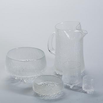 SERVISDELAR, 20 delar, glas, "Ultima Thule", Tapio Wirkkala, Iittala.