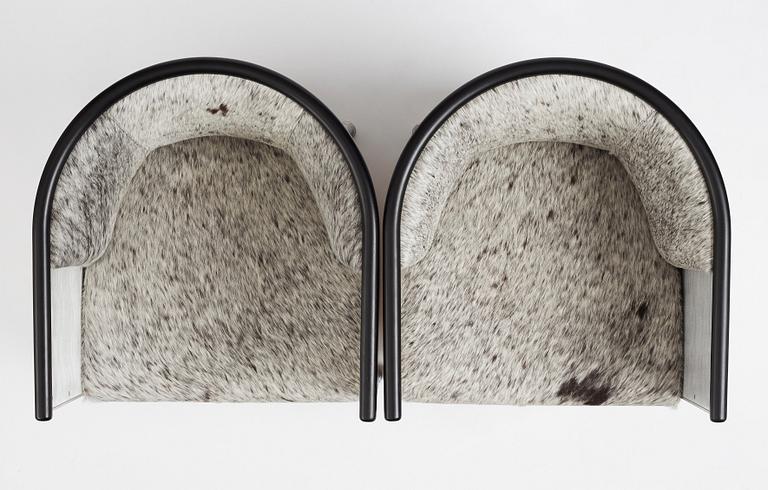 Mats Theselius, a pair of "Aluminiumfåtölj" armchairs, Källemo, Värnamo.