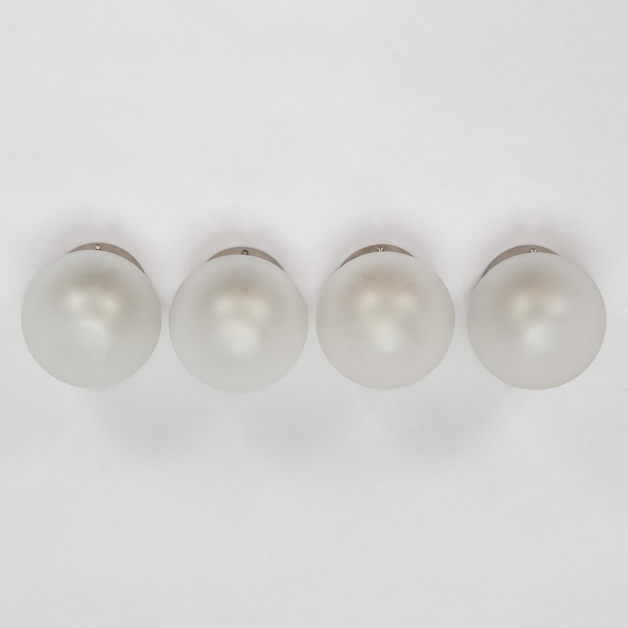 Ceiling lamps 4 pcs, model EA 11 Itsu, mid-20th century.