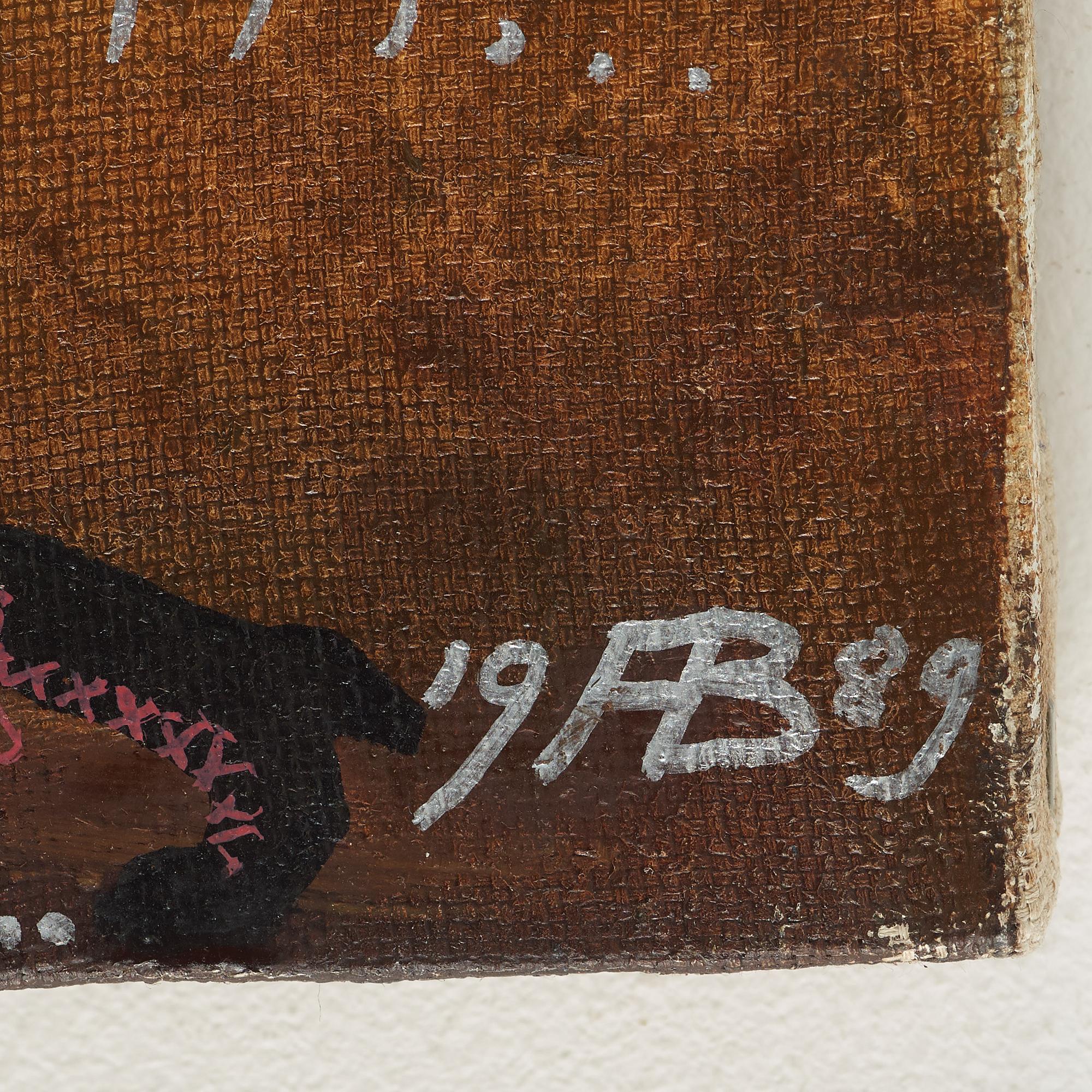 ALEXANDER ZAKHAROV, mixed media on canvas, Russia, monogram signed, and dated 1989.