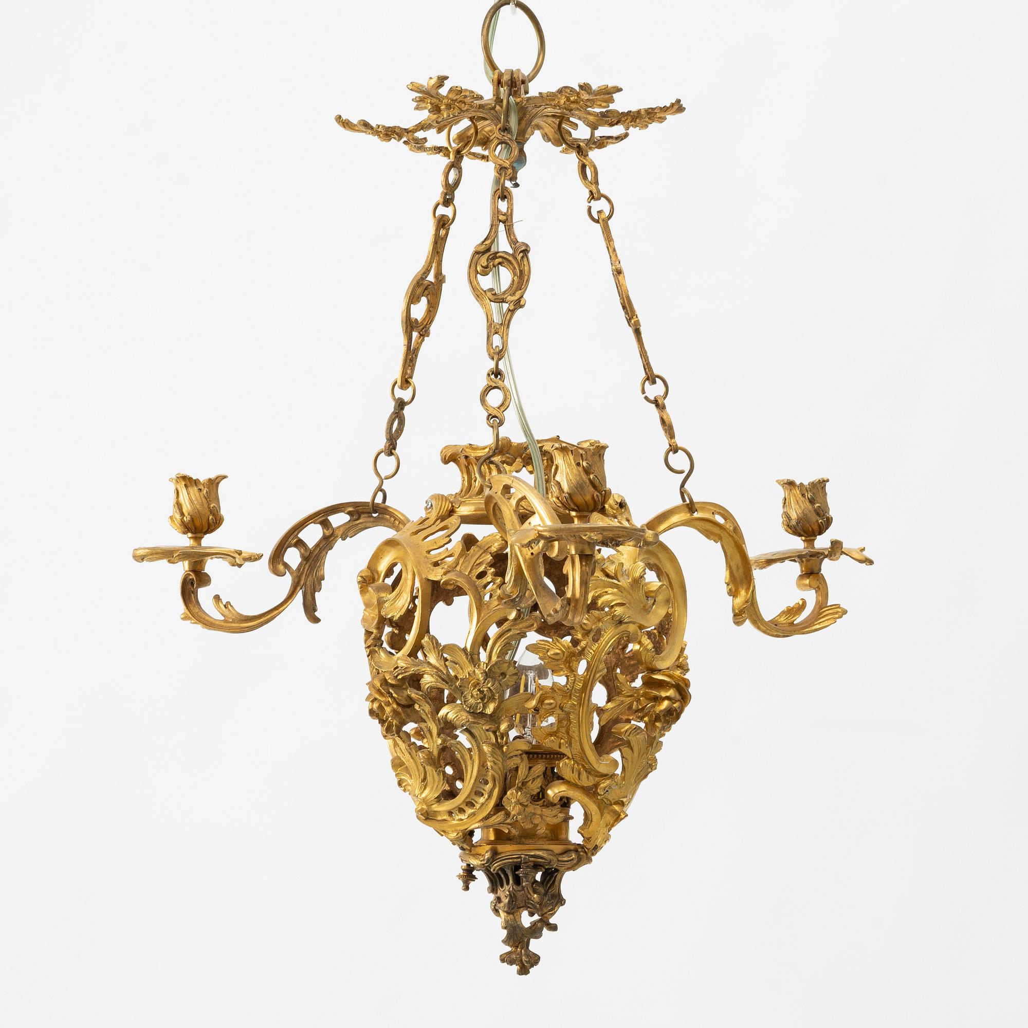 Chandelier, late 19th century, Neo-Rococo.