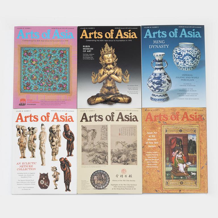 A set of 63 Arts of Asia magazines, from the period 2001-2011.