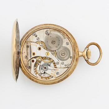 Viking, pocket watch, 14K gold, 50 mm.