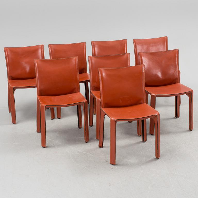 MARIO BELLINI, a set of 8 "412 CAB" chairs for Cassina.