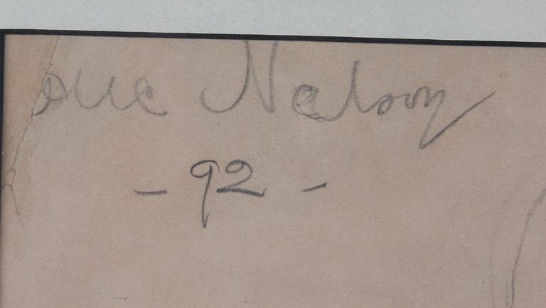 SAGER-NELSON, OLOF, blyertskiss, sign Olle Nelson. Prov; Olof Sager.