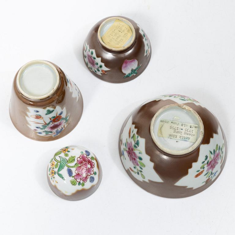 A group lot of Chinese Export porcelain, Qing dynasty, 18th century.  (6 pieces).