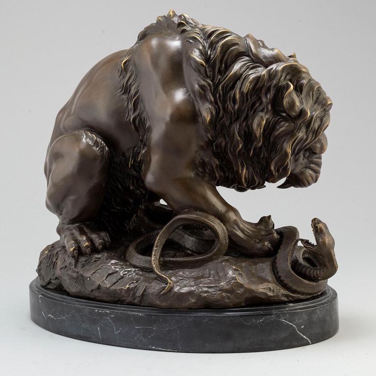 ANTOINE LOUIS BARYE, after, Sculpture, bronze. Height 35 cm, length 42 cm.