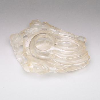A Chinese rock chrystal brush-washer, 20th Century.
