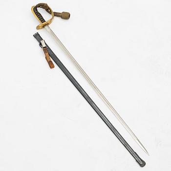 Swedish sabre, model 1893 for cavalry officers, with scabbard.
