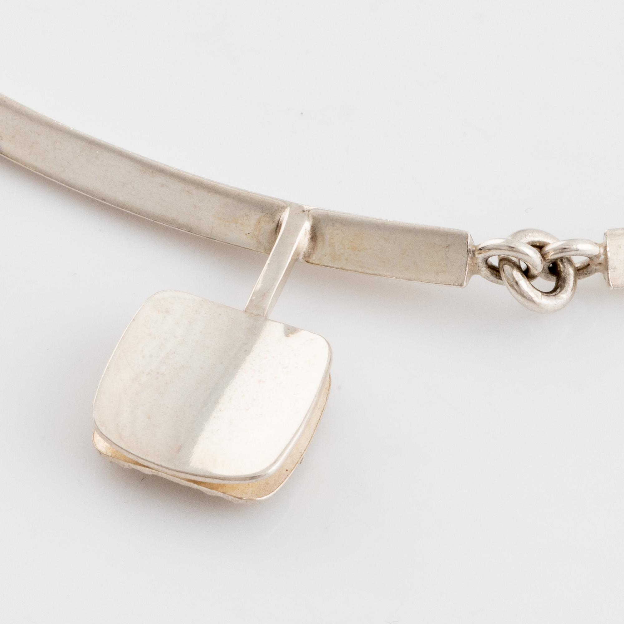 Arvo Saarela, silver and cabocon cut amethyst necklace.