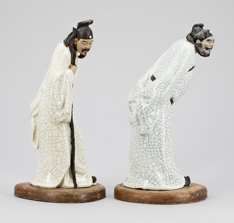 FIGURINER, ett par, porslin, Kina, 1900-tal.