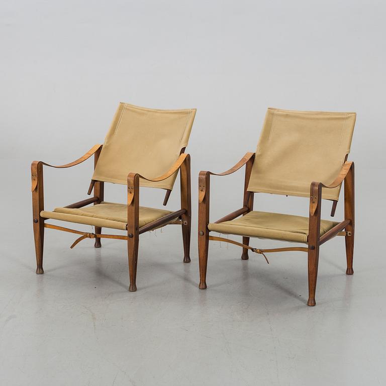 KAARE KLINT, a couple of armchairs "Safari chairs".