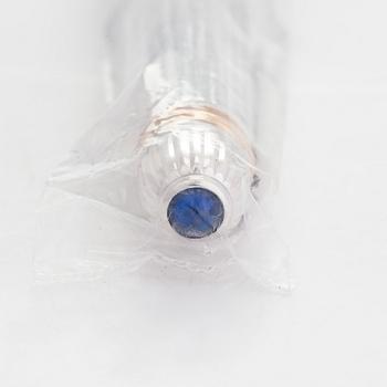 Cartier, a 'Pasha de Cartier Laque Bleu' ballpoint pen.