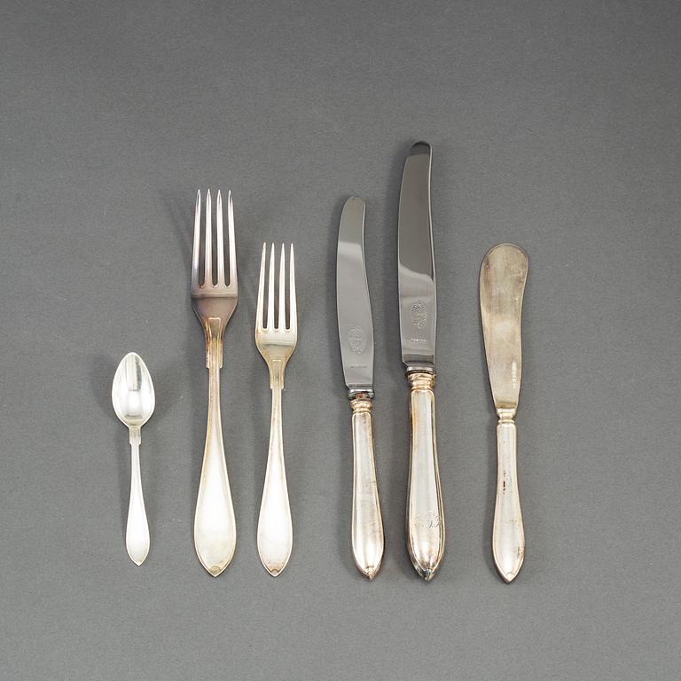 64 psc silver cutlery, MAB & GAB, some Stockholm 1931.