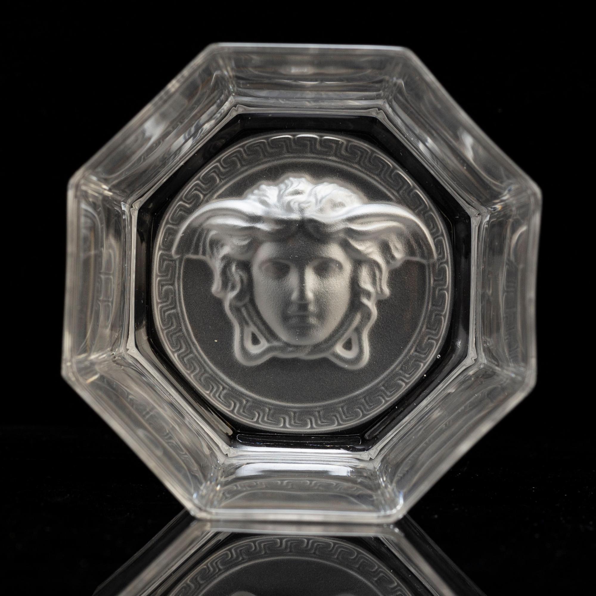 ROSENTAHL, glasservisdelar,  11 + 4st, "Medusa", Versace för Rosenthal.