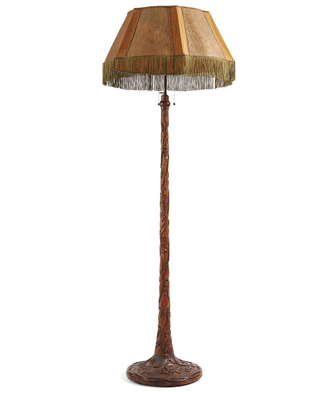 Art Nouveau, golvlampa, Sverige ca 1900.