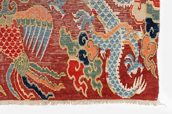 Matta, antik Tibet, omkring 1900, ca 168x84 cm.