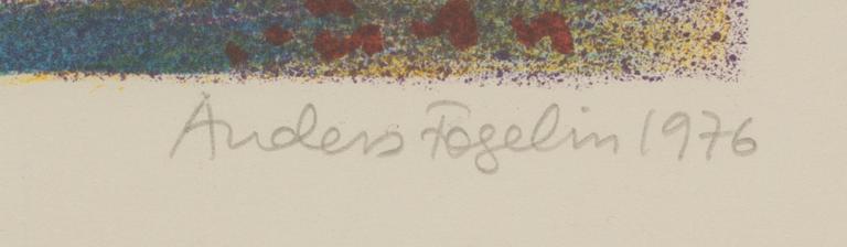 ANDERS FOGELIN, litografi, signerad och daterad 1976, numerad 90/260.