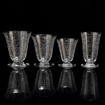 A part glass service, Baccarat, 20th century (69 pieces).