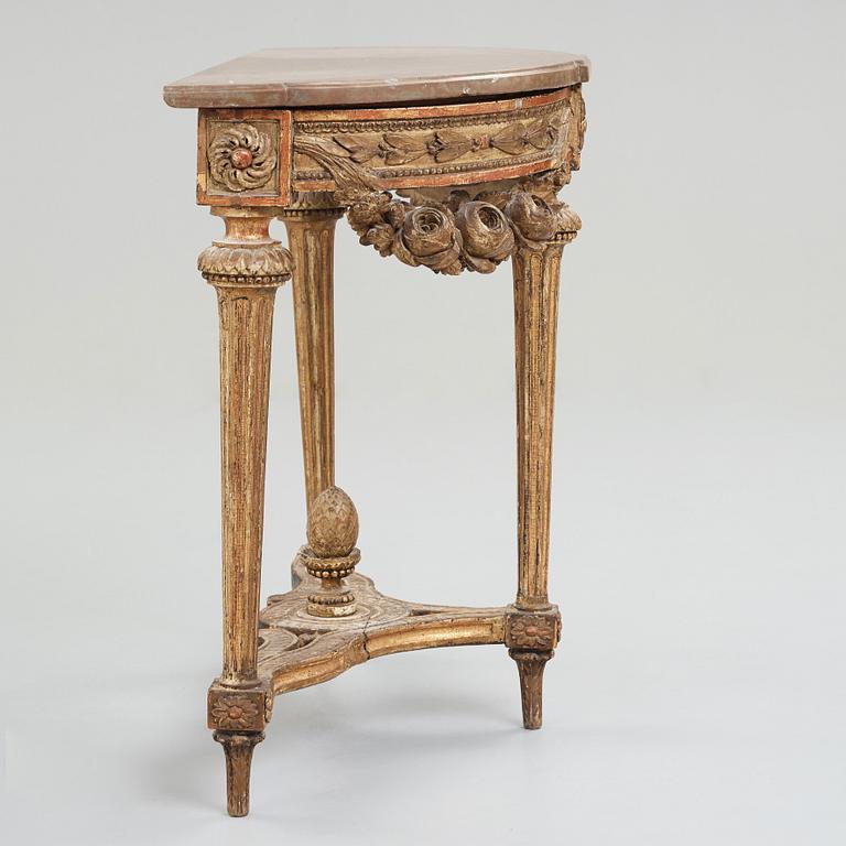 A Gustavian late 18th century console table.
