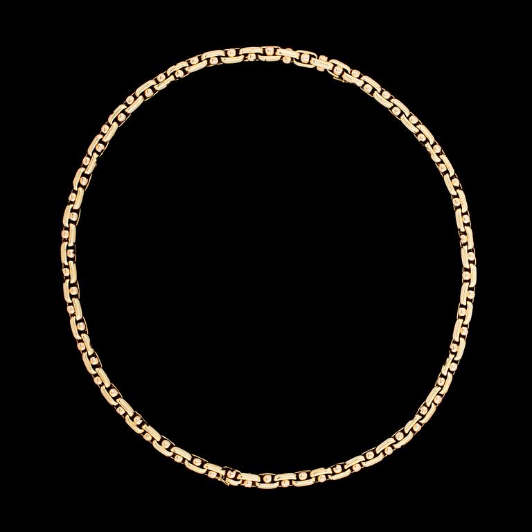 A Gübelin two coloured gold necklace, 272,7 g. 1960's.