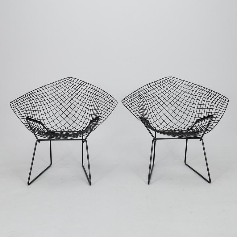 Harry Bertoia, stolar, ett par, "Diamond chair", tidigt 1960-tal.