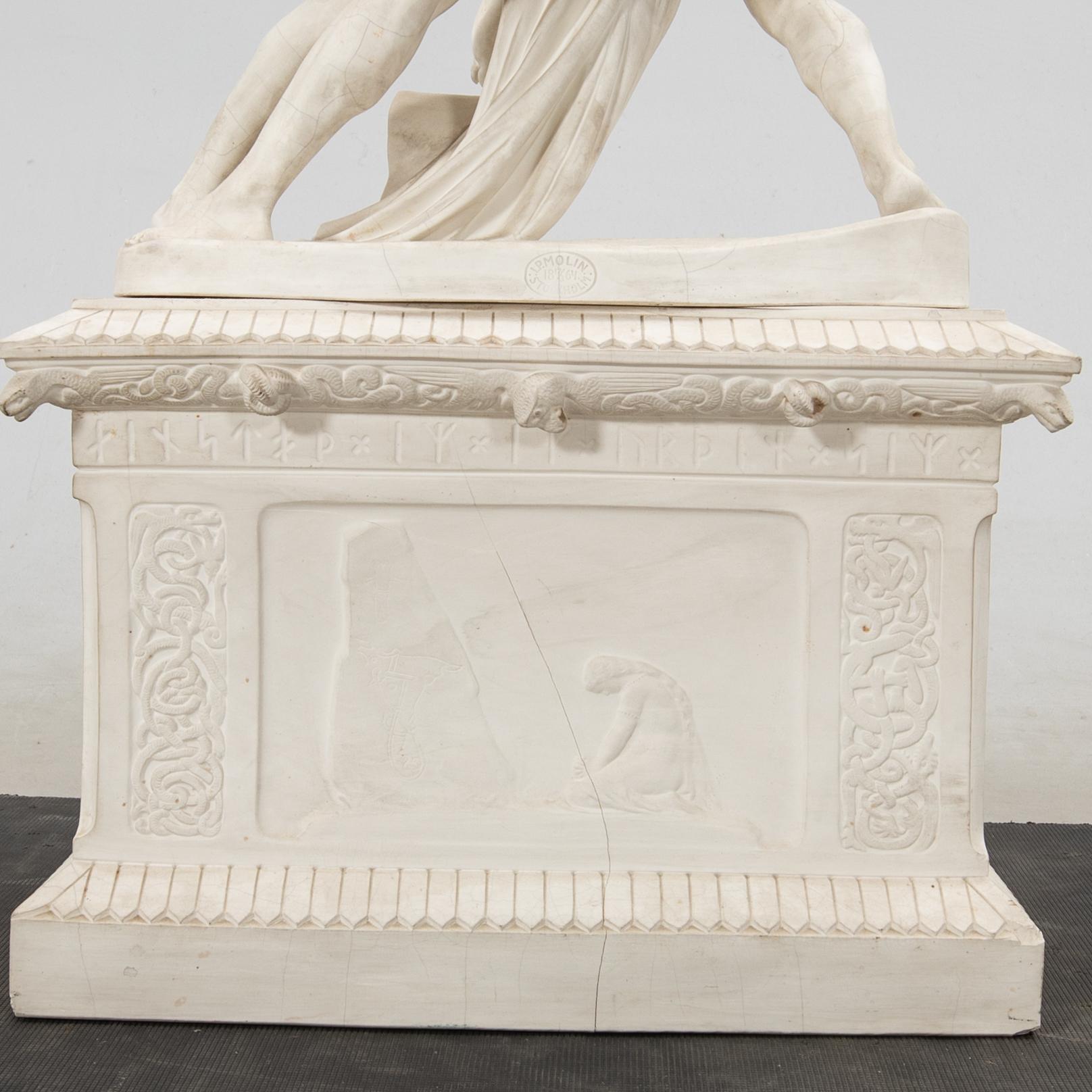 Johan Peter Molin, after, "Belt buckle" Gustavsberg parian around 1900.