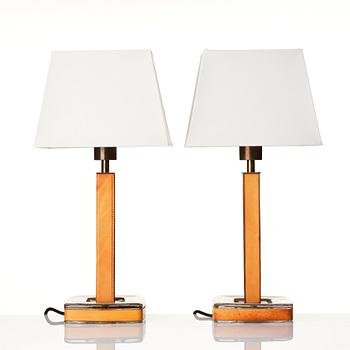 Uno Westerberg, a pair of table lamps, model '15773', Arvid Böhlmarks Lampfabrik, Sweden, 1960s.