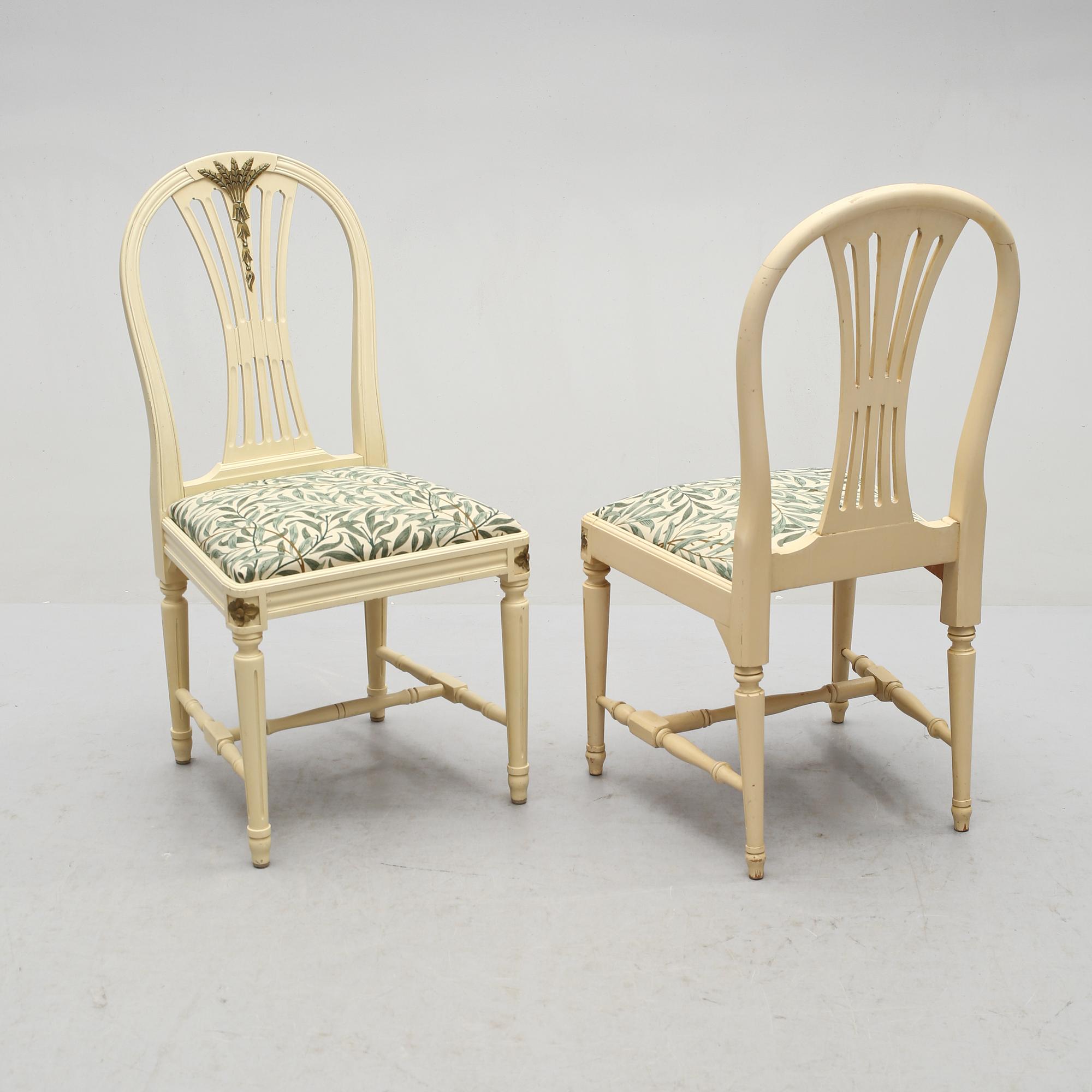 STOLAR, 8 st, gustaviansk stil, 1900-talets andra hälft.