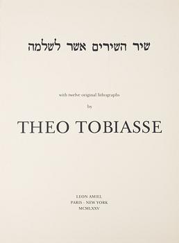 Theo Tobiasse, "The Song of Songs of King Salomon",portfolio with 12 ligographs in colous, signed 18/200.